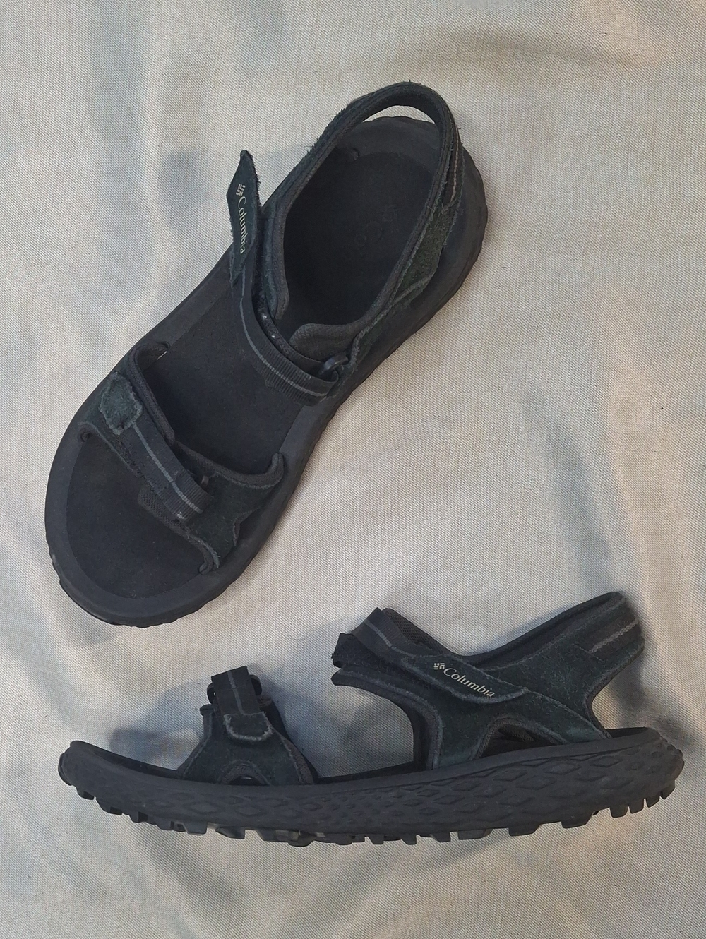 Columbia Womens Konos Hiker 2-Strap Sandals Size 11 Black Dark Green BL8683